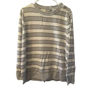 Barefoot Dreams NWT ocean multi lurex stripe pullover size 1X